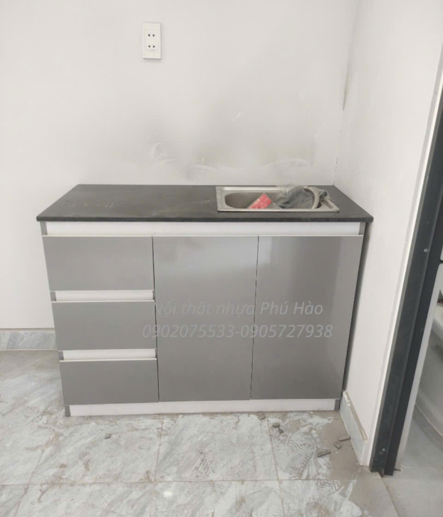 Tủ Bếp Mini Sẵn Bồn Rửa Mẫu 002