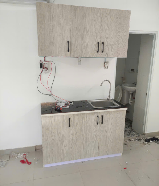 Tủ Bếp Mini Sẵn Bồn Rửa Mẫu 038