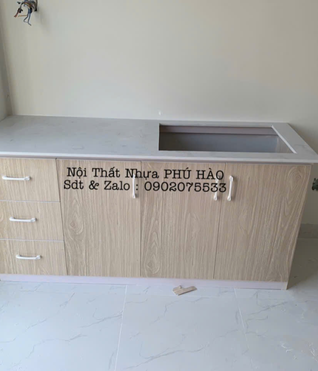 Tủ Bếp Nhựa Đài Loan Mẫu 042