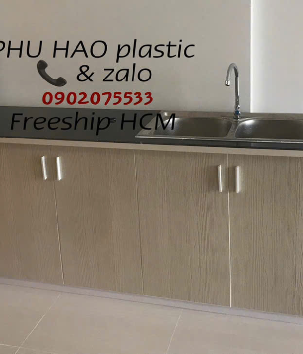 Tủ Bếp Nhựa Đài Loan Mẫu 074