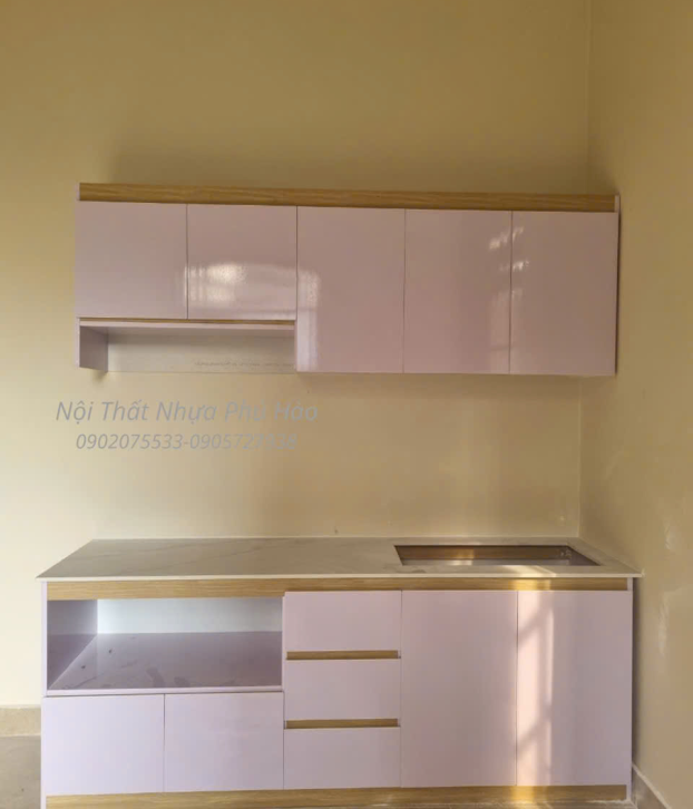 Tủ Bếp Nhựa Vinco Cao Cấp Dài 2m mặt đá 